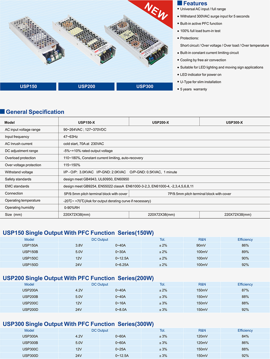 150~300W-High-Reliable-U-Type-For-LED-Sign-Panel