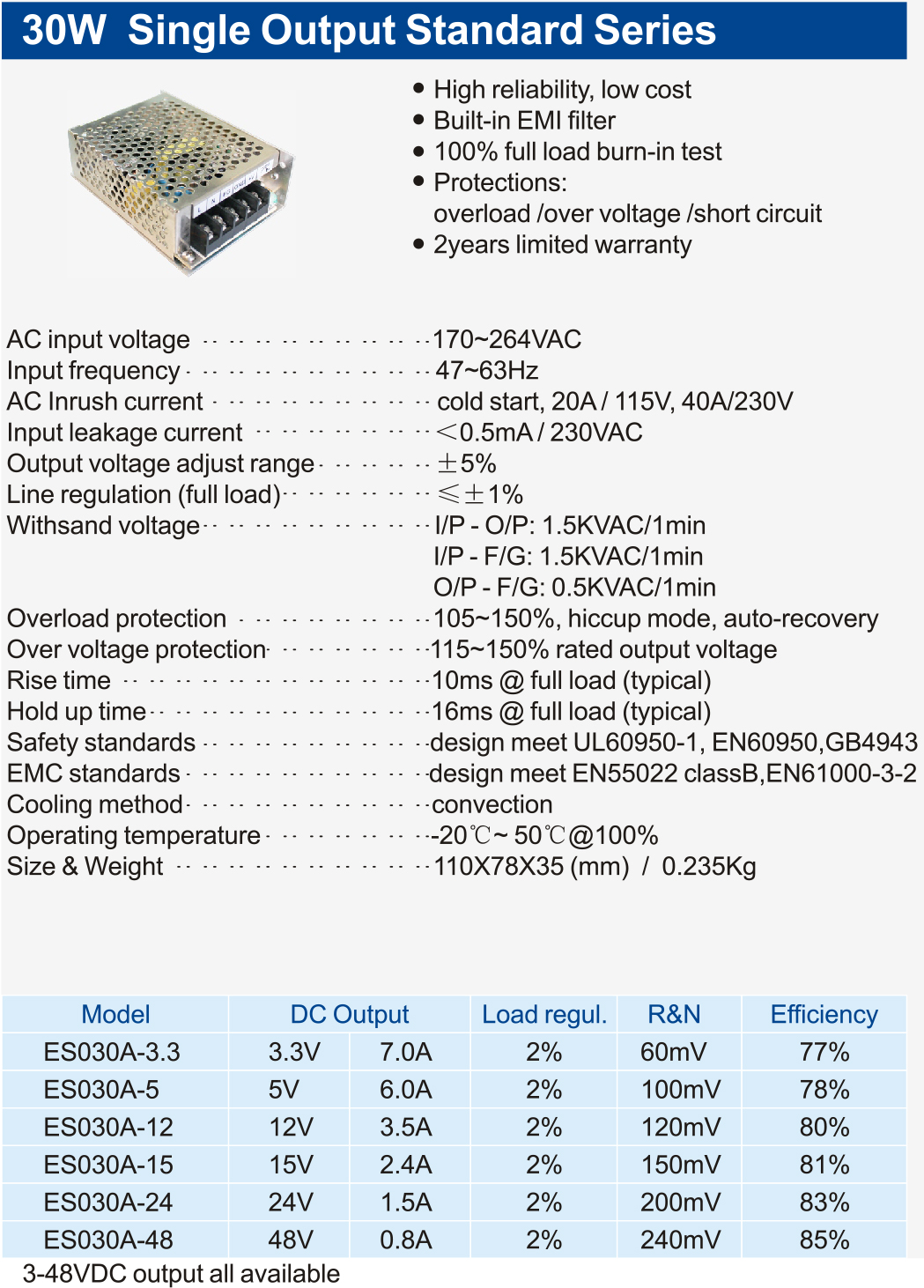 30W-Single-Output-Standard-Series