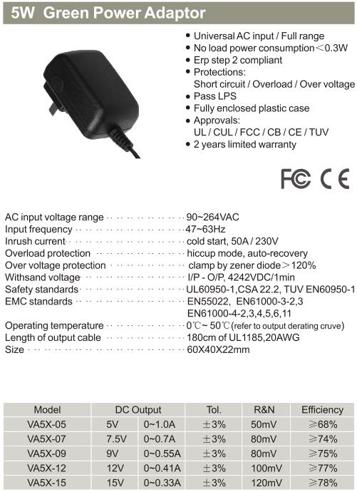 5W Green Power Adaptor